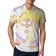 AILLOSA TH-190 3D Baskılı Desen Kısa Kollu Polo Yaka Erkek T-shirt