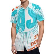 AILLOSA TH-192 Aloha Hawaii 3D Desen Kısa Kollu Erkek Gömlek