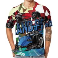 AILLOSA TH-193 Baskılı Desenli Kısa Kollu Unisex T-shirt