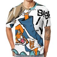 AILLOSA TH-198 Baskılı Desenli Kısa Kollu Unisex T-shirt
