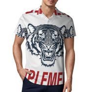 AILLOSA TH-199 3D Baskılı Desen Kısa Kollu Polo Yaka Erkek T-shirt