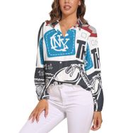 AILLOSA TH-268 V Yaka Tunik Kadın Bluz
