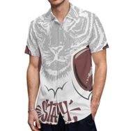 AILLOSA TH-277 Aloha Hawaii 3D Desen Kısa Kollu Erkek Gömlek