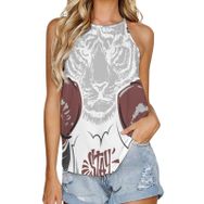 AILLOSA TH-277 Yuvarlak Yaka Kolsuz Kadın T-shirt