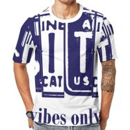AILLOSA TH-288 Baskılı Desenli Kısa Kollu Unisex T-shirt