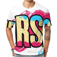 AILLOSA TH-293 Baskılı Desenli Kısa Kollu Unisex T-shirt