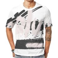 AILLOSA TH-297 Baskılı Desenli Kısa Kollu Unisex T-shirt