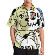 AILLOSA TH-298 Aloha Hawaii 3D Desen Kısa Kollu Erkek Gömlek