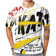 AILLOSA TH-299 Baskılı Desenli Kısa Kollu Unisex T-shirt
