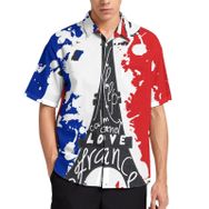 AILLOSA TH-301 Aloha Hawaii 3D Desen Kısa Kollu Erkek Gömlek