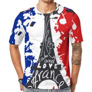 AILLOSA TH-301 Baskılı Desenli Kısa Kollu Unisex T-shirt