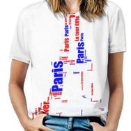 AILLOSA TH-306 Tamamı Baskılı Kısa Kollu Yuvarlak Yaka Kadın T-shirt