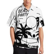 AILLOSA TH-309 Aloha Hawaii 3D Desen Kısa Kollu Erkek Gömlek