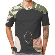AILLOSA TH-323 Baskılı Desenli Kısa Kollu Unisex T-shirt