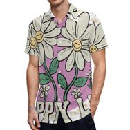 AILLOSA TH-327 Aloha Hawaii 3D Desen Kısa Kollu Erkek Gömlek