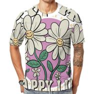 AILLOSA TH-327 Baskılı Desenli Kısa Kollu Unisex T-shirt