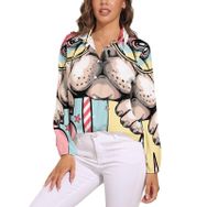AILLOSA TH-333 V Yaka Kadın Bluz