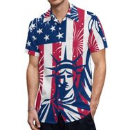 AILLOSA TH-338 Aloha Hawaii 3D Desen Kısa Kollu Erkek Gömlek