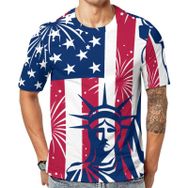 AILLOSA TH-338 Baskılı Desenli Kısa Kollu Unisex T-shirt
