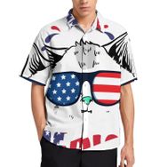 AILLOSA TH-340 Aloha Hawaii 3D Desen Kısa Kollu Erkek Gömlek