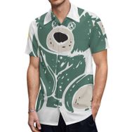AILLOSA TH-344 Aloha Hawaii 3D Desen Kısa Kollu Erkek Gömlek