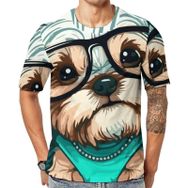 AILLOSA TH-348 Baskılı Desenli Kısa Kollu Unisex T-shirt