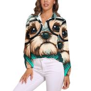 AILLOSA TH-348 V Yaka Kadın Bluz