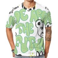 AILLOSA TH-349 Baskılı Desenli Kısa Kollu Unisex T-shirt