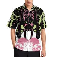 AILLOSA TH-358 Aloha Hawaii 3D Desen Kısa Kollu Erkek Gömlek