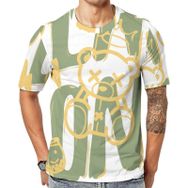 AILLOSA TH-361 3D Baskılı Desenli Kısa Kollu Erkek T-shirt