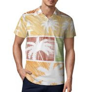 AILLOSA TH-365 3D Baskılı Desen Kısa Kollu Polo Yaka Erkek T-shirt