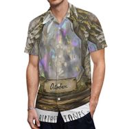 AILLOSA TH-367 Aloha Hawaii 3D Desen Kısa Kollu Erkek Gömlek