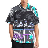 AILLOSA TH-369 Aloha Hawaii 3D Desen Kısa Kollu Erkek Gömlek