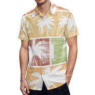 AILLOSA TH-372 Aloha Hawaii 3D Desen Kısa Kollu Erkek Gömlek