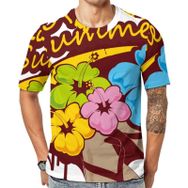 AILLOSA Th-373 Baskılı Desenli Kısa Kollu Unisex T-shirt