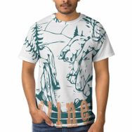 AILLOSA TH-38 3D Baskılı Desenli Kısa Kollu Erkek T-shirt