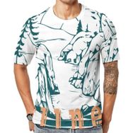 AILLOSA Th-38 Baskılı Desenli Kısa Kollu Unisex T-shirt