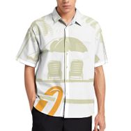AILLOSA TH-386 Aloha Hawaii 3D Desen Kısa Kollu Erkek Gömlek