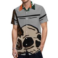 AILLOSA TH-387 Aloha Hawaii 3D Desen Kısa Kollu Erkek Gömlek