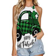 AILLOSA TH-388 Yuvarlak Yaka Kolsuz Kadın T-shirt