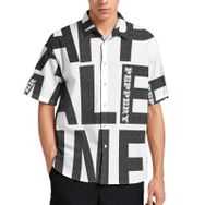 AILLOSA TH-39 Aloha Hawaii 3D Desen Kısa Kollu Erkek Gömlek