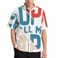 AILLOSA TH-402 Aloha Hawaii 3D Desen Kısa Kollu Erkek Gömlek