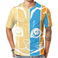 AILLOSA Th-404 Baskılı Desenli Kısa Kollu Unisex T-shirt