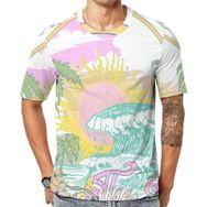 AILLOSA Th-406 Baskılı Desenli Kısa Kollu Unisex T-shirt