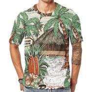 AILLOSA Th-408 Baskılı Desenli Kısa Kollu Unisex T-shirt