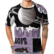 AILLOSA TH-41 3D Baskılı Desenli Kısa Kollu Erkek T-shirt
