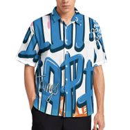 AILLOSA TH-413 Aloha Hawaii 3D Desen Kısa Kollu Erkek Gömlek