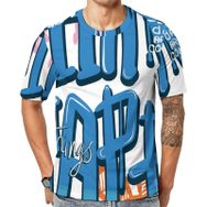 AILLOSA Th-413 Baskılı Desenli Kısa Kollu Unisex T-shirt