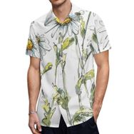 AILLOSA TH-414 Aloha Hawaii 3D Desen Kısa Kollu Erkek Gömlek
