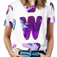 AILLOSA TH-417 Tamamı Baskılı Kısa Kollu Yuvarlak Yaka Kadın T-shirt